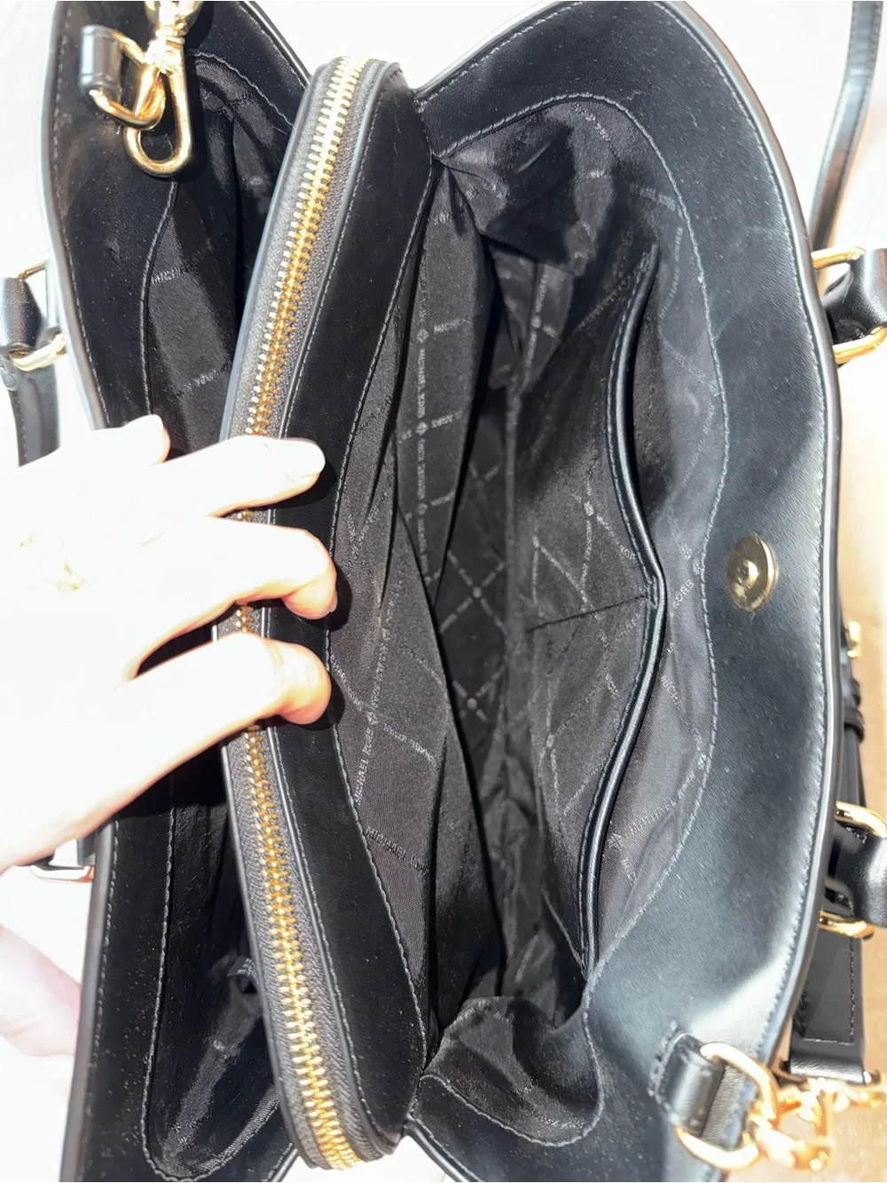 Michael Kors Camille large black satchel